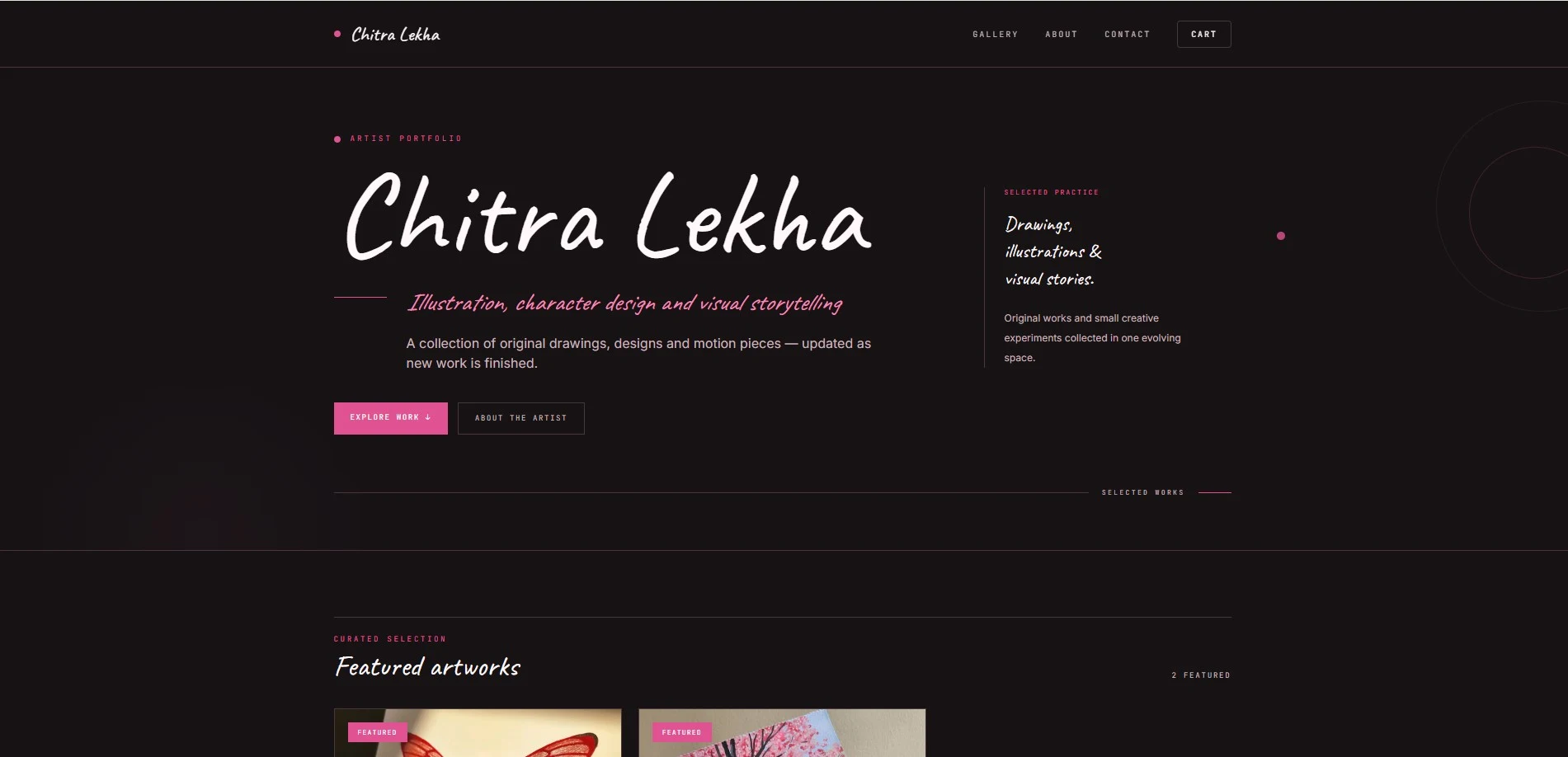 Artist Portfolio & Store